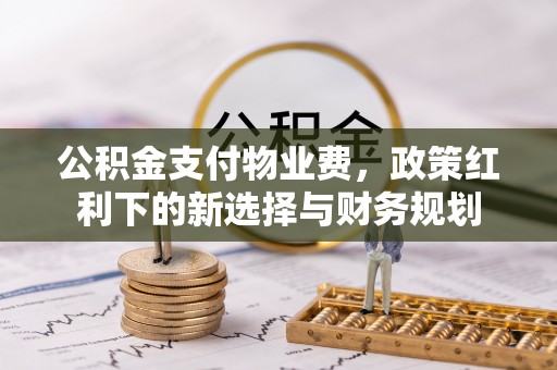 通海公积金支付物业费，政策红利下的新选择与财务规划