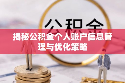 通海揭秘公积金个人账户信息管理与优化策略